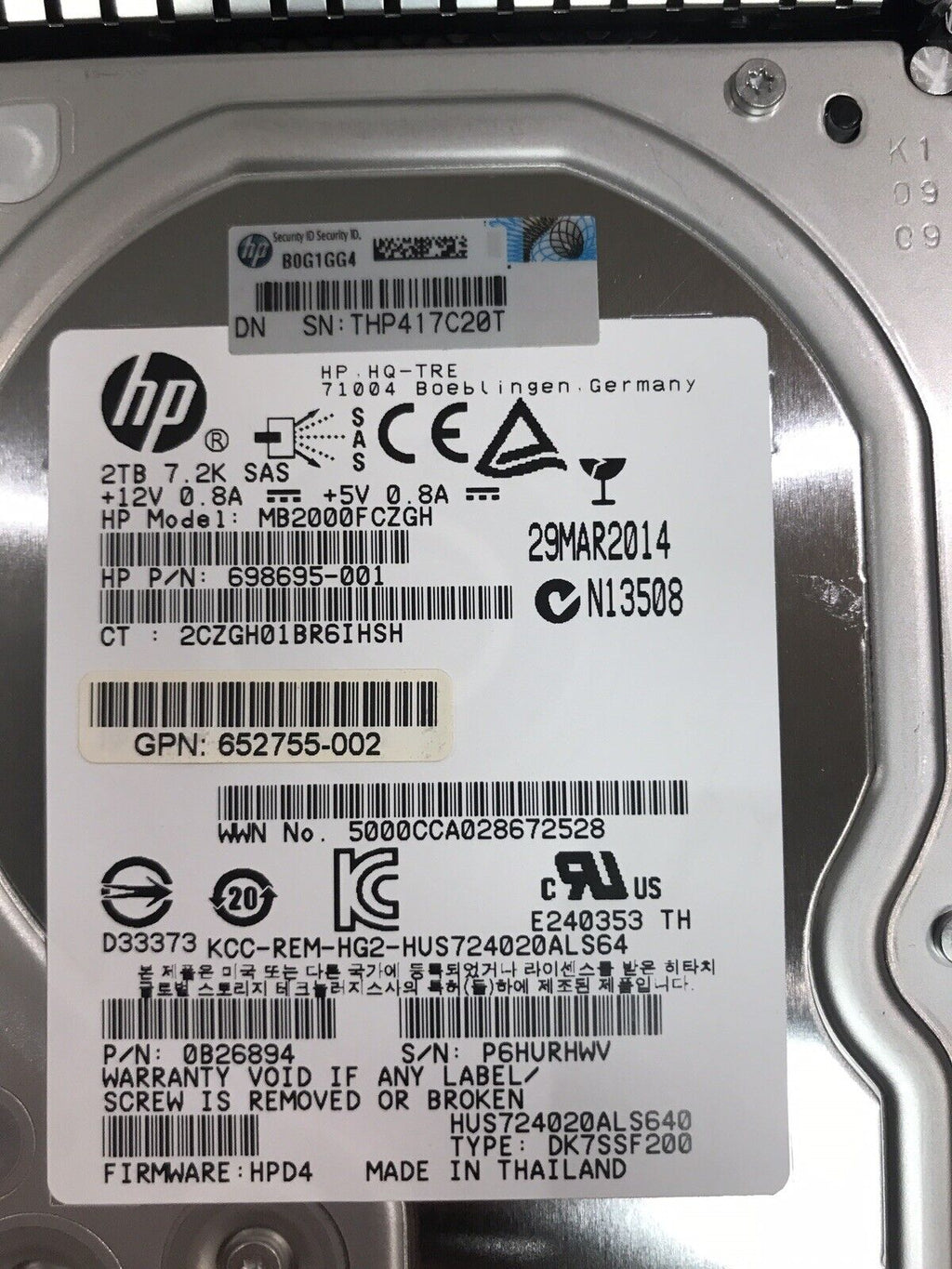 HP 663600-B23 SL4540 G8 3x15 6x E5-2470V2 576GB 6x 500GB 45x 2TB SAS 7.2K Rails 4xPSU 3x IO.
