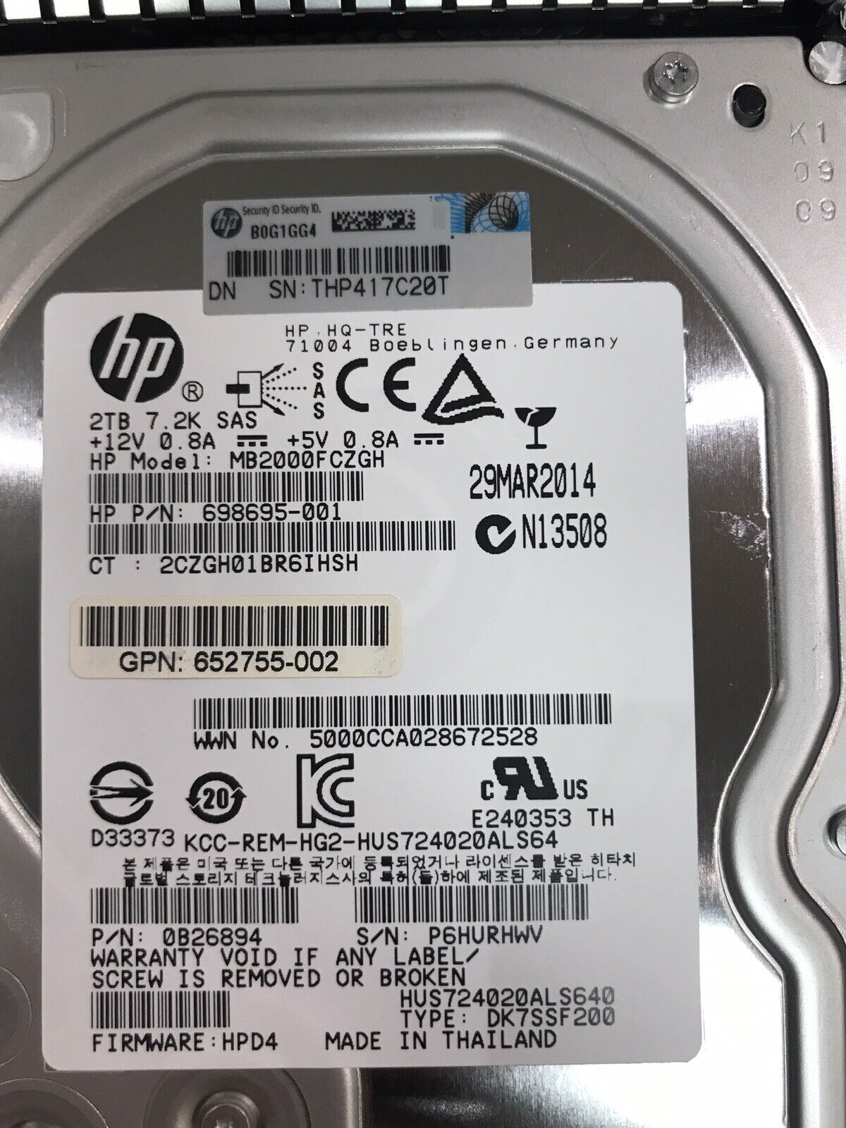 HP 663600-B23 SL4540 G8 3x15 6x E5-2470V2 576GB 6x 500GB 45x 2TB SAS 7.2K Rails 4xPSU 3x IO.