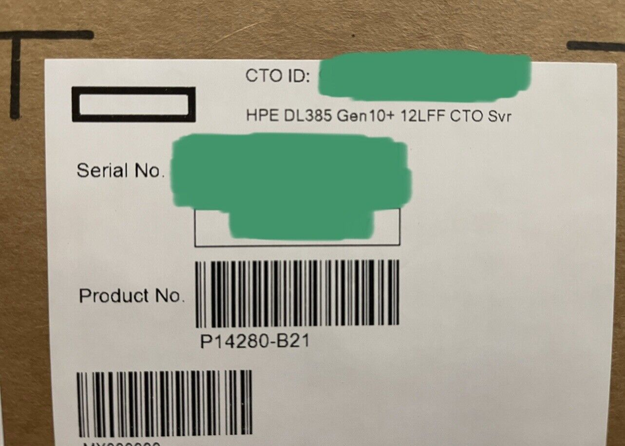HPE DL385 Gen10 Plus 2x AMD EPYC 7272 64GB 12x LFF 2x 1600W 10GbE 25GbE P816i-a