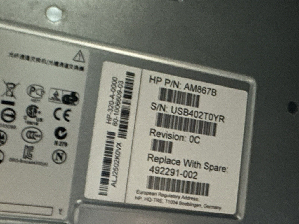 HPE 3PAR StoreServ 7400 2-Node 96 Drive 57.6TB SAN System 42U Rack PDU 5x M6710.