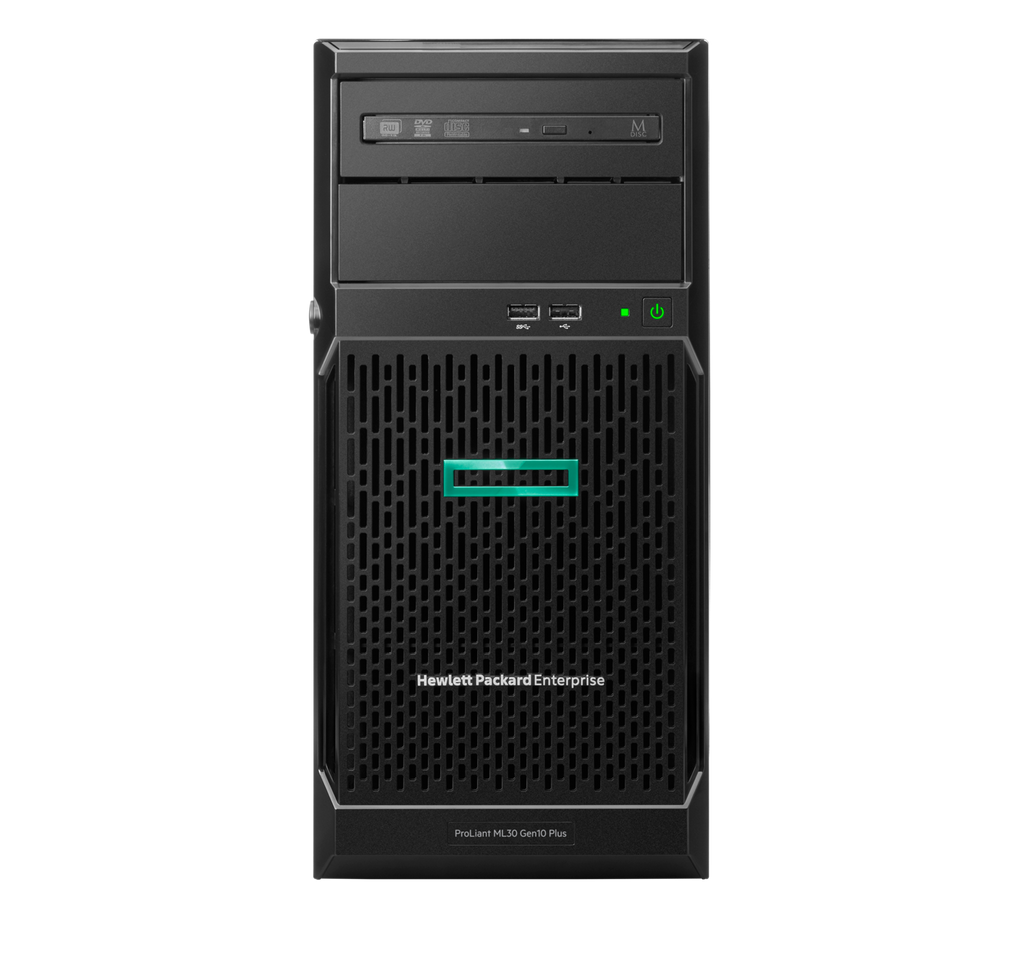 HPE P44719-001 ProLiant ML30 Gen10+Plus Xeon E-2314 2.80GHz 16GB RAM 1TB SATA HDD 4LFF-NHP (Non Hot Plug) 350W PSU.