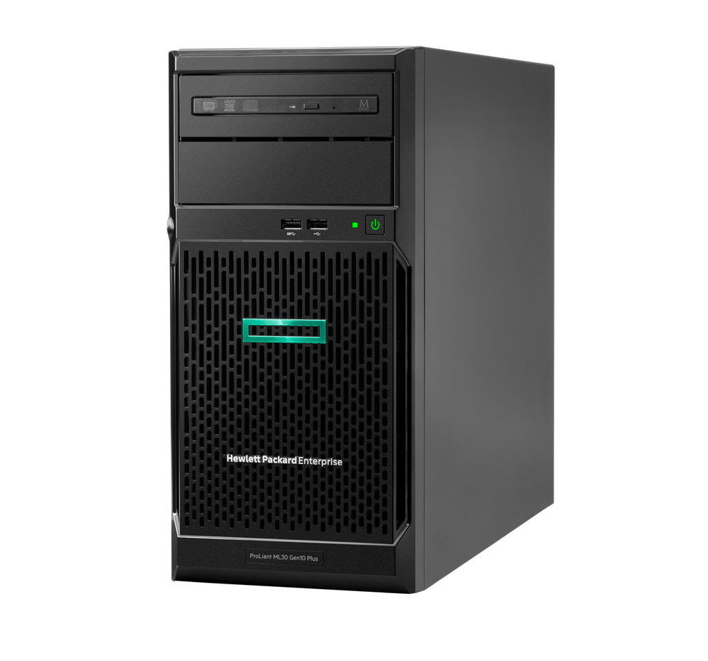 HPE P44719-001 ProLiant ML30 Gen10+Plus Xeon E-2314 2.80GHz 16GB RAM 1TB SATA HDD 4LFF-NHP (Non Hot Plug) 350W PSU.