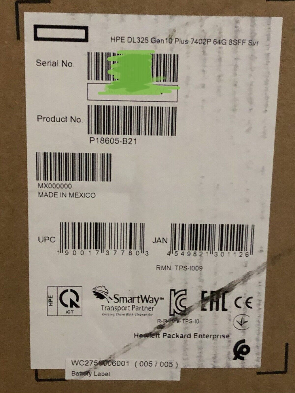 HPE DL325 Gen10+ Plus 24 Core EPYC 7402P 64GB 16x SFF 8x SATA/SAS 8x NVMe U.3.