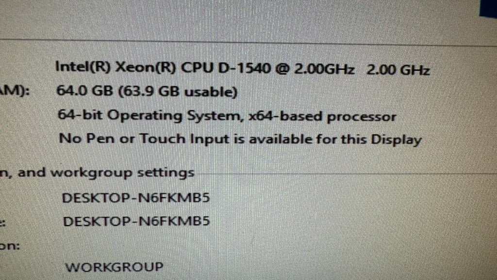 Supermicro 5018D-FN4T Xeon-D 1540 64GB DDR4 ECC RAM 1x 480GB M.2 SSD Server