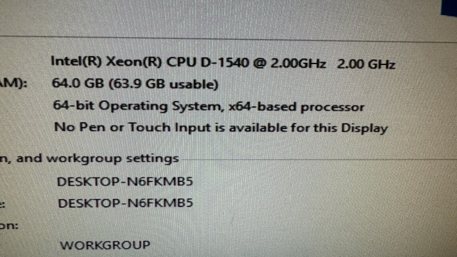 Supermicro 5018D-FN4T Xeon-D 1540 64GB DDR4 ECC RAM 1x 480GB M.2 SSD Server
