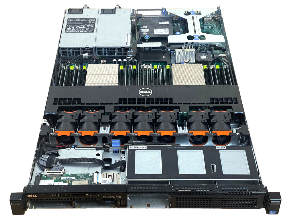 Dell PowerEdge R620 Server 2x E5-2690v2 10C 256GB H710P 4x 1GbE 2x 750W Bezel.