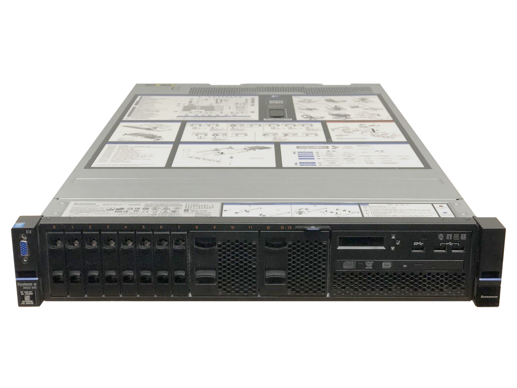 Lenovo x3650 M5 Server 2x E5-2690 v3 12-core 2.6GHz 384GB 8 bay SFF 2x 900W M5210