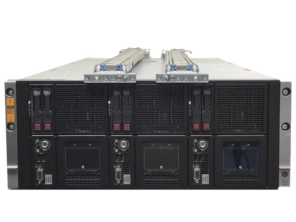 HP 663600-B23 SL4540 G8 3x15 6x E5-2470V2 576GB 6x 500GB 45x 2TB SAS 7.2K Rails 4xPSU 3x IO.