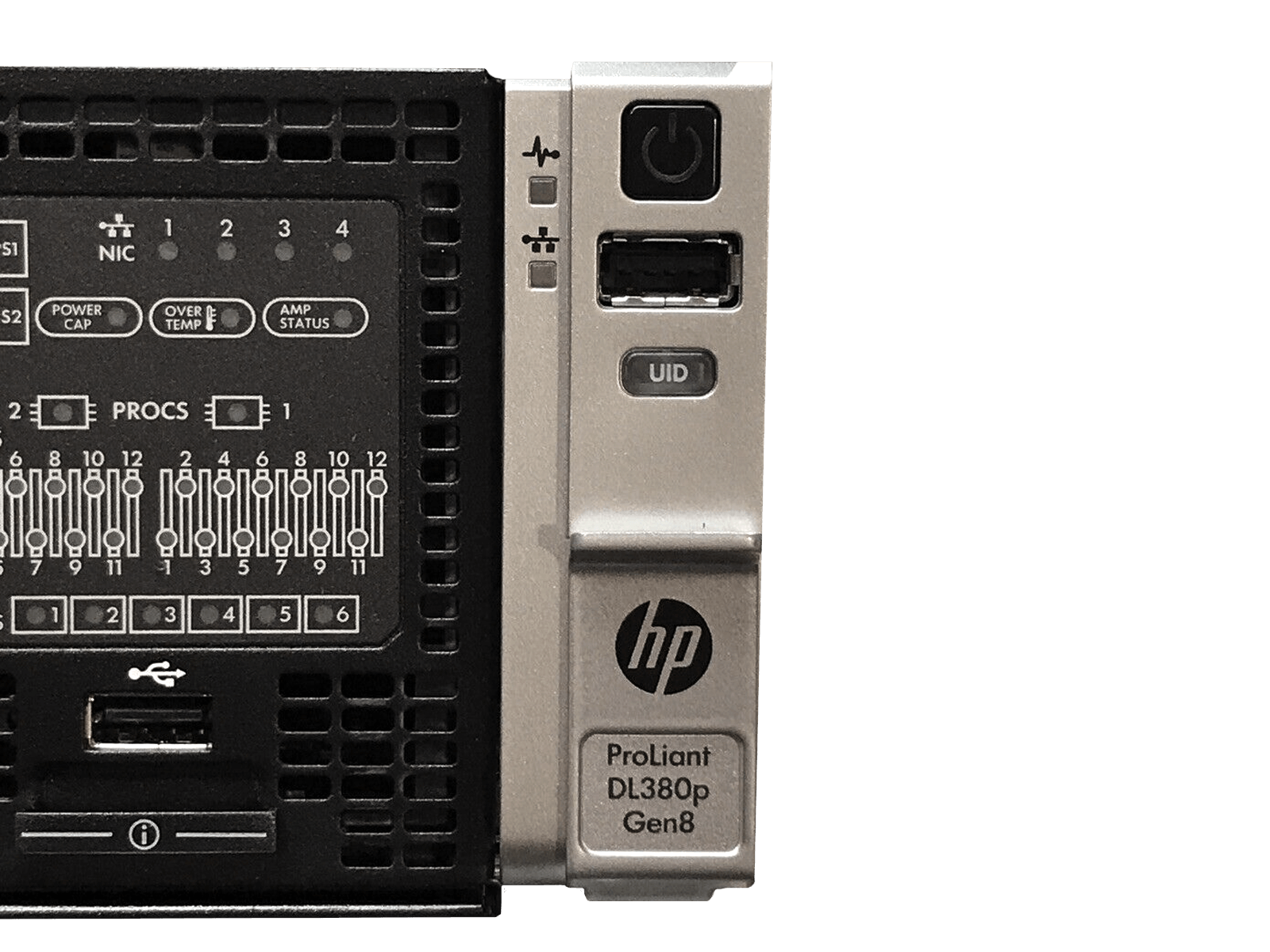 HP DL380p G8 2x E5-2630v2 6-core 128GB 8 bay SFF 2x 750W PSU P420i 512MB NIC iLO Adv