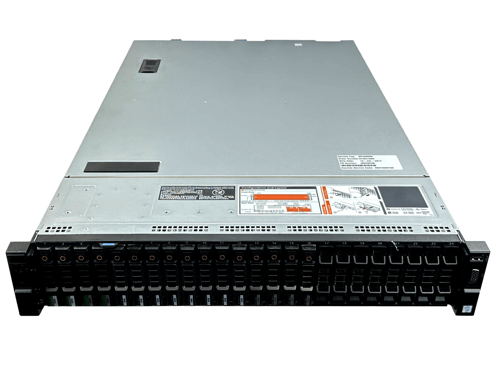Dell R730xd 2x E5-2697V3 256GB 2x 480GB 4x 1.92TB SSD 12x 1.2TB HDD H730P 1100W.