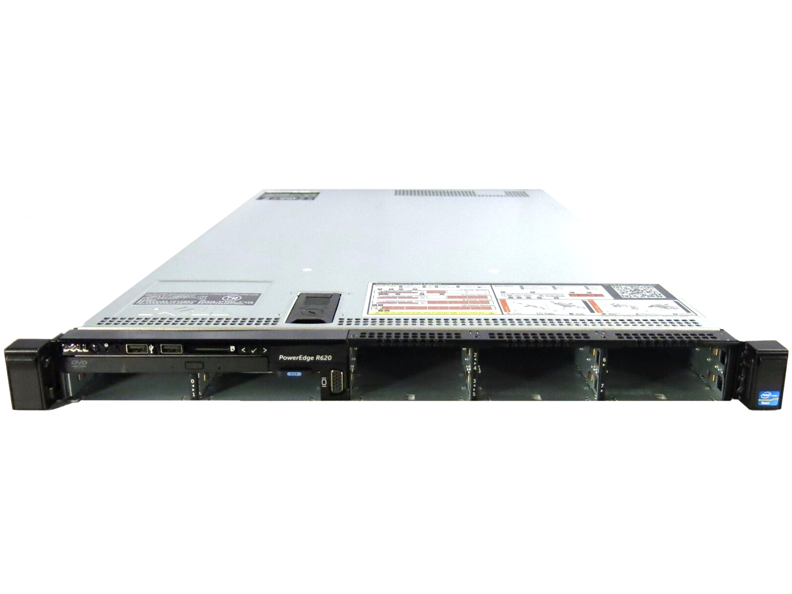Dell R620 10 bay 2x E5-2670V2 64GB 4x 512GB SSD SATA RPS 2x 750W iDrac Ent SFF.