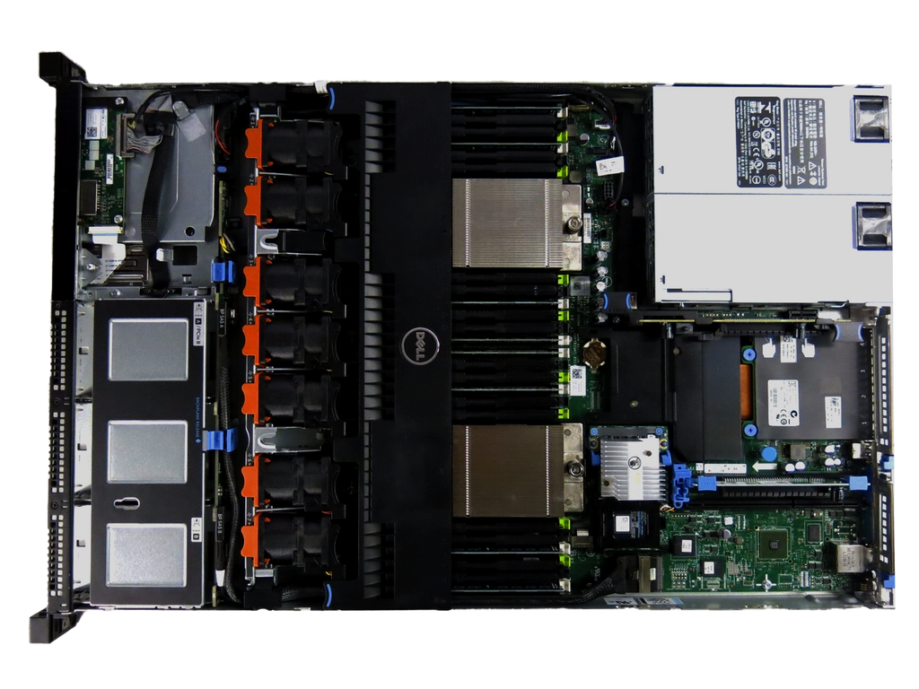 Dell R620 10 bay 2x E5-2670V2 64GB 4x 512GB SSD SATA RPS 2x 750W iDrac Ent SFF.