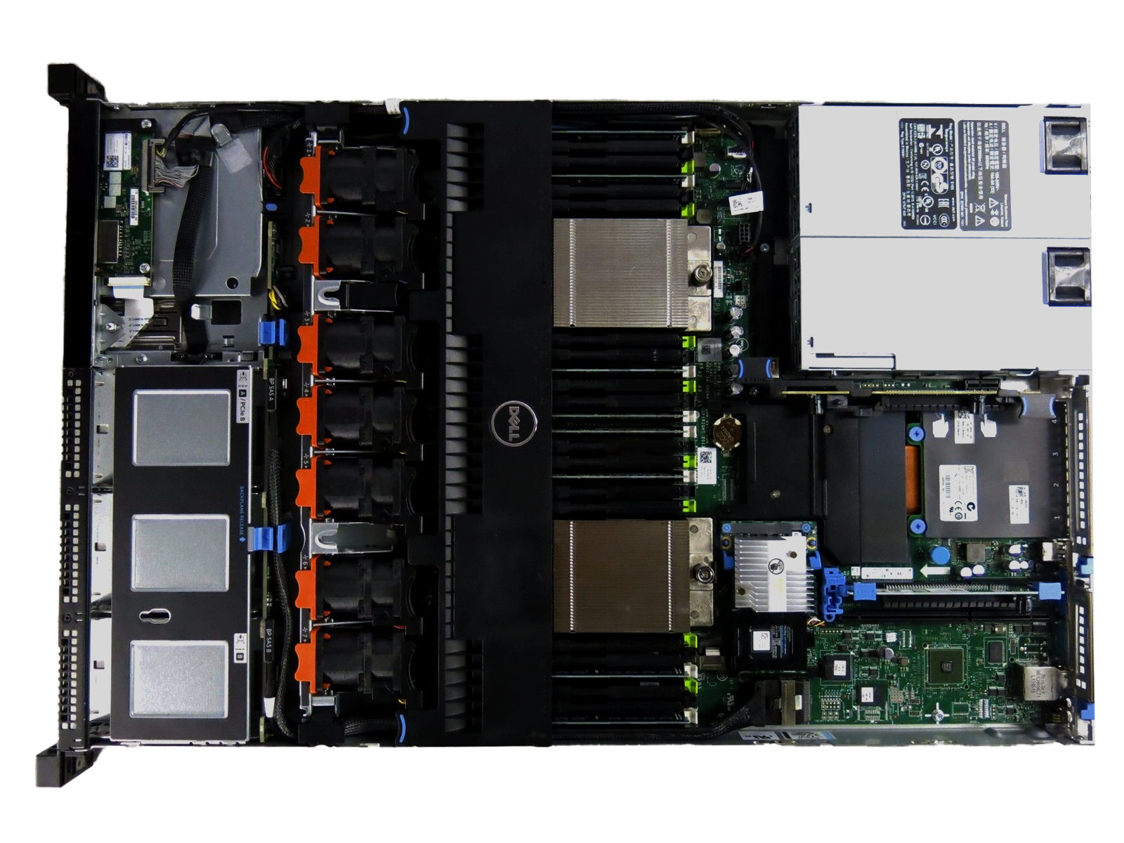 Dell R620 10 bay 2x E5-2670V2 64GB 4x 512GB SSD SATA RPS 2x 750W iDrac Ent SFF.