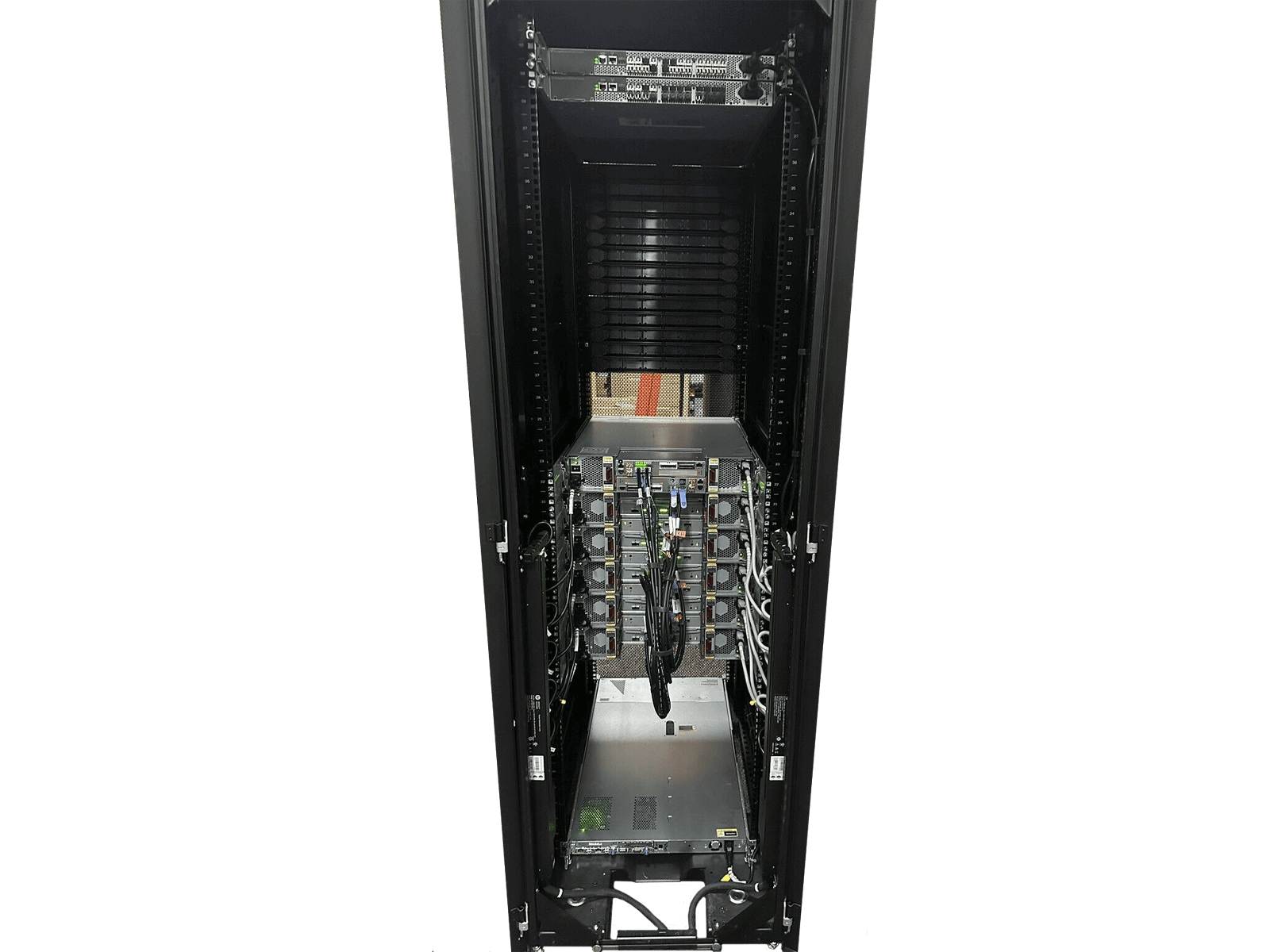 HPE 3PAR StoreServ 7400 2-Node 96 Drive 57.6TB SAN System 42U Rack PDU 5x M6710.