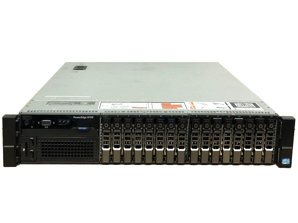 Dell OEMR R720 16 Bay 2x E5-2690V2 3GHz 10C 2x 960GB SSD 14x 600GB SAS 256GB RPS.